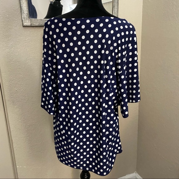 Star Vixen Navy Polka Dot Blouse - Picture 4 of 8